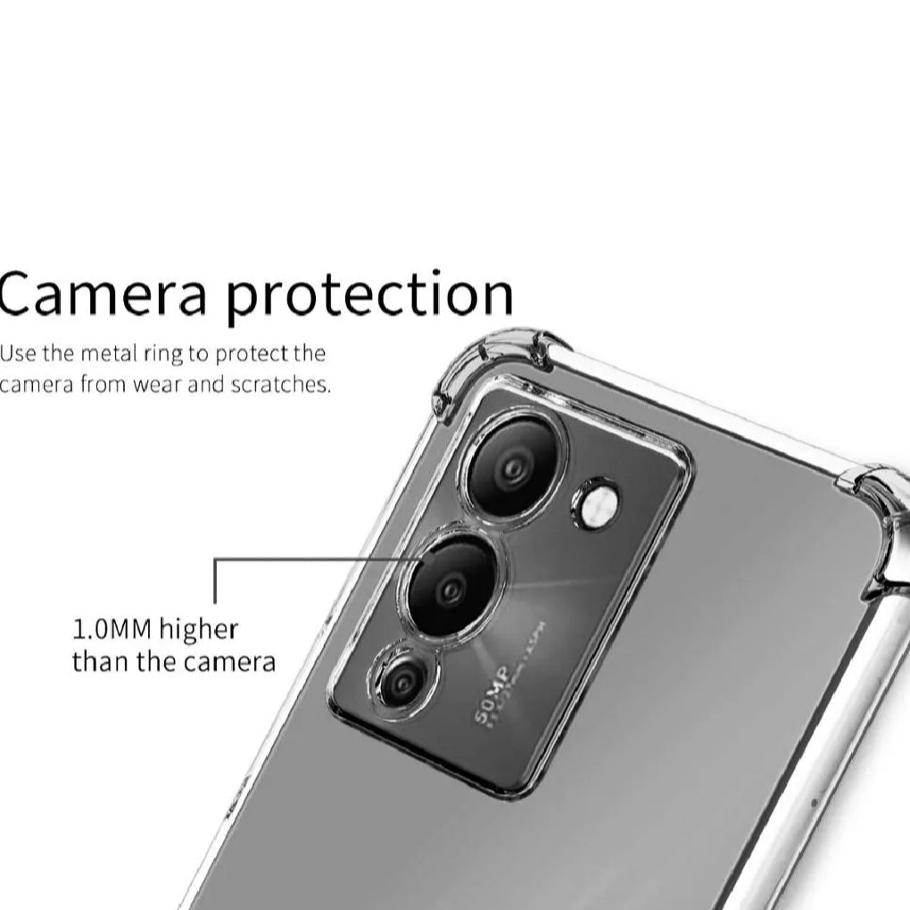 INFINIX Crystal Clear Transparent Shockproof Mobile Back Cover