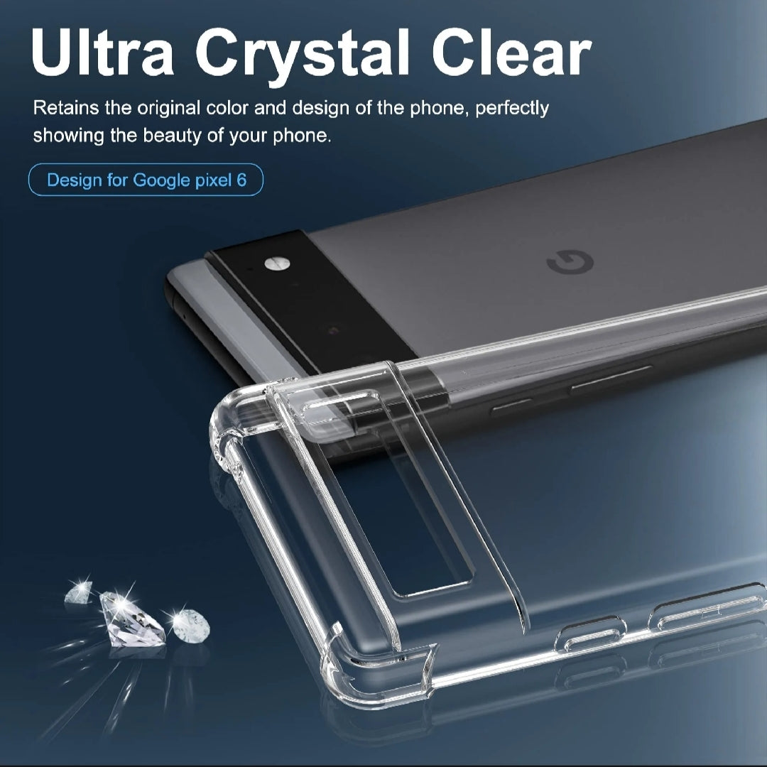 GOOGLE PIXEL Crystal Clear Transparent Shockproof Mobile Back Cover