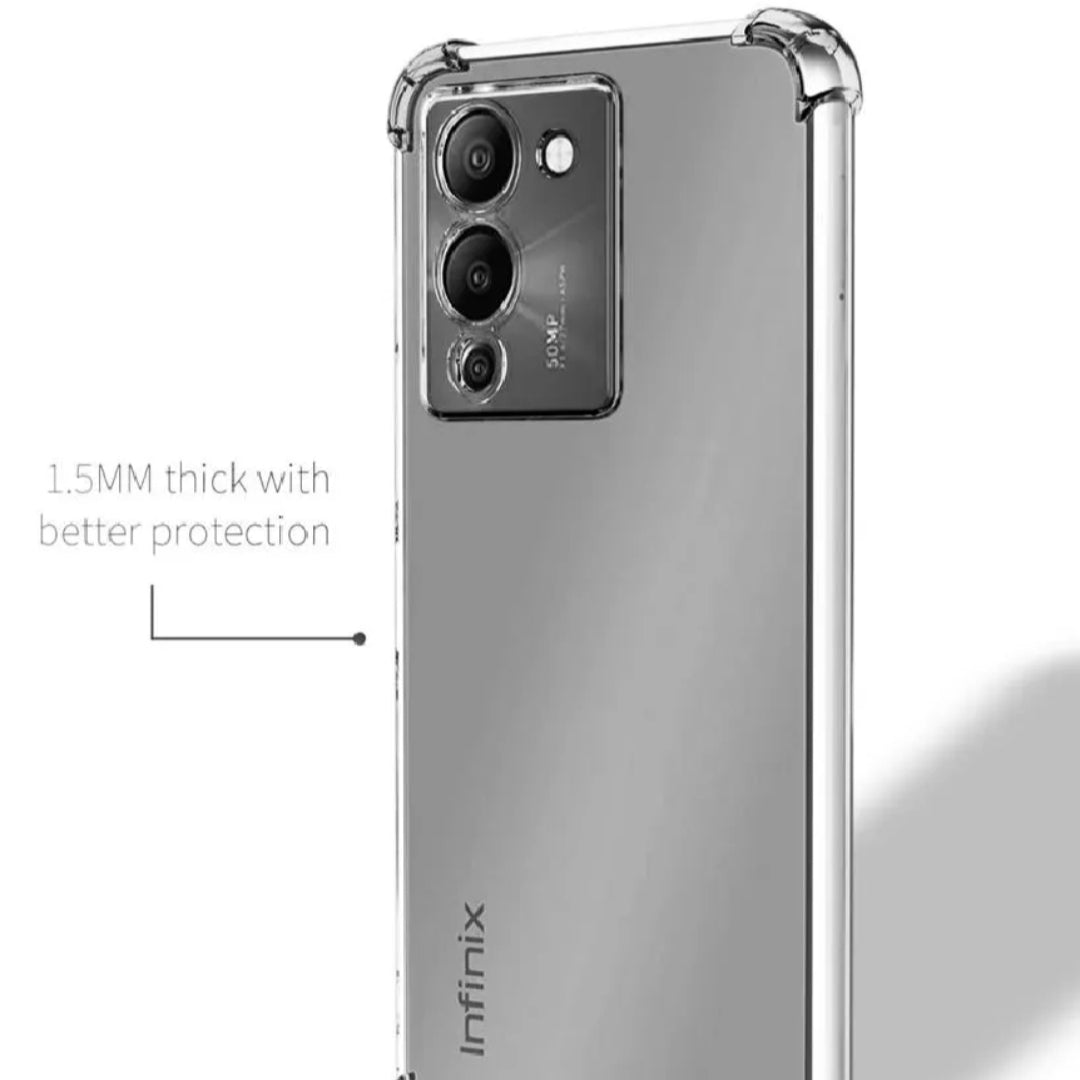INFINIX Crystal Clear Transparent Shockproof Mobile Back Cover
