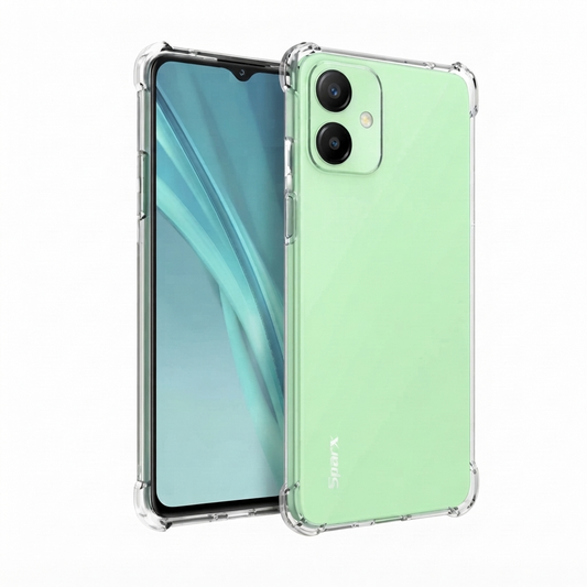 SPARX Crystal Clear Transparent Shockproof Mobile Back Cover