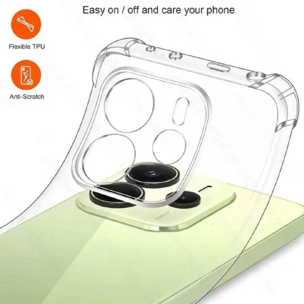 REDMI / XIAOMI Crystal Clear Transparent Shockproof Mobile Back Cover