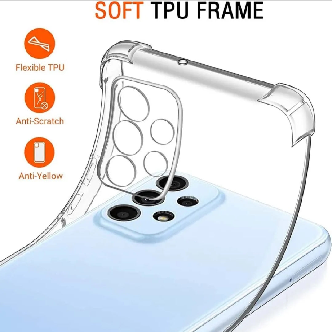 SAMSUNG Crystal Clear Transparent Shockproof Mobile Back Cover