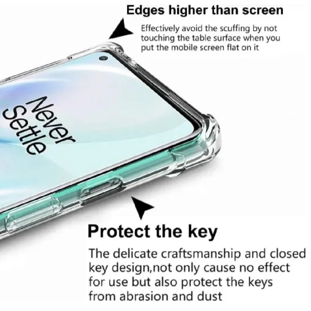 ONEPLUS Crystal Clear Transparent Shockproof Mobile Back Cover