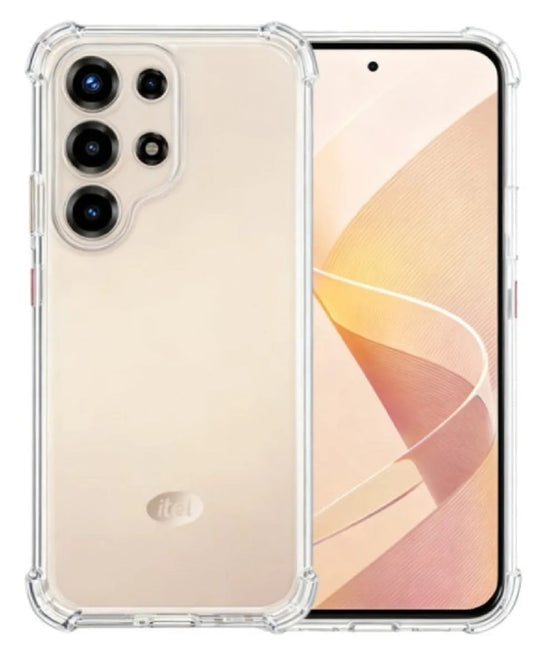 ITEL Crystal Clear Transparent Shockproof Mobile Back Cover