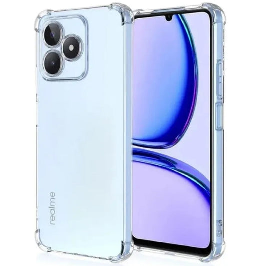 REALME Crystal Clear Transparent Shockproof Mobile Back Cover